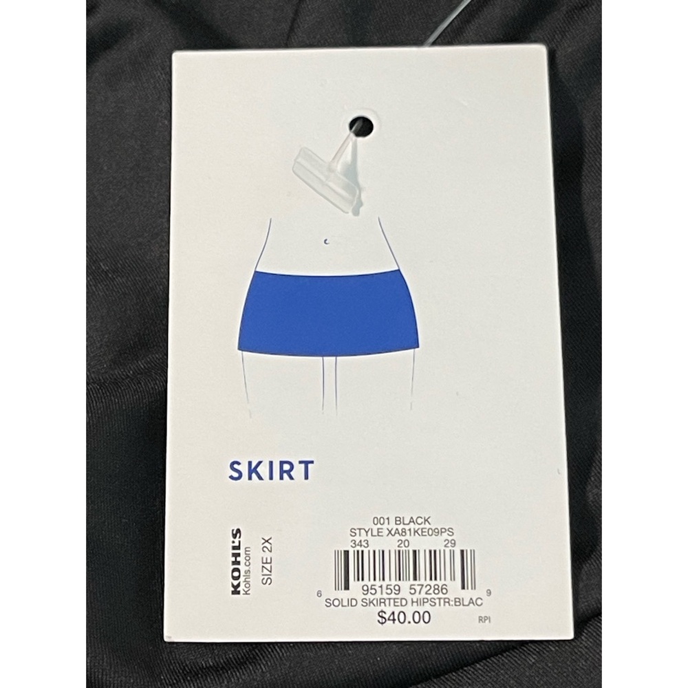 Kohl’s  Black Swim Skirt NWT Size 2X - Picture 8 of 9
